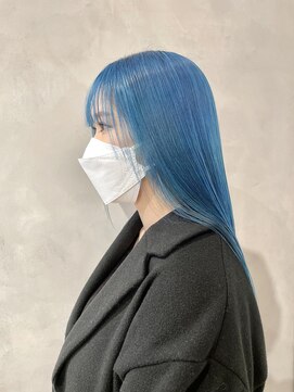 エイト ヘアサロン 渋谷本店(EIGHT) 水色カラーe36