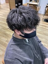 ネイビー(NAVY)&nbsp;メンズマッシュ×ツイストスパイラルパーマ
