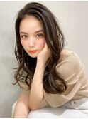 マロンベージュ大人かわいいかき上げロング20代30代吉祥寺