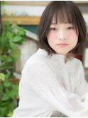 マットブラウンくせ毛風くびれヘアボブルフTa川口20代30代40代