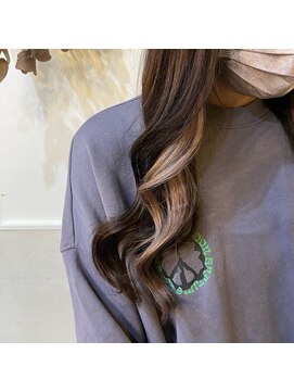 ボアップ 新居浜店(boappu) #インナーカラー #プルエクステ #グレー  #ブラウン