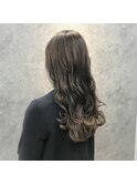 【所渉】グラデーションカラー/グレージュ/ゆるふわカール