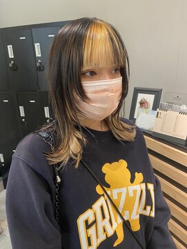 アイリー 名古屋(A/LEE) インナーカラー×ウルフカット