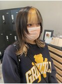 インナーカラー×ウルフカット