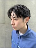 爽やかセンターパートツーブロックメンズカット［表参道］
