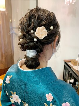 ラトリエコンタン(L´atelier Content) 水引 金箔 成人式ヘア 卒業式ヘア 袴ヘア 振袖ヘア【津田沼】