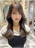 トリートメント ブリーチなしダブルカラー 前髪縮毛矯正 