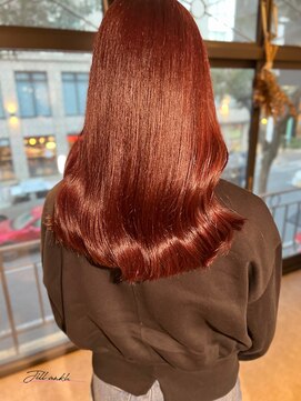 ジル アンク(Jill ankh) 《Jillankh 姫路駅前》ボルドー ダブルカラー セミロング