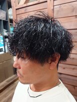 ラボーテイサミヘアーイースト(La.beaut'e ISAMI HAIR EAST)&nbsp;ダークアッシュカルマパーマベリーショート〈理容室〉東浦和