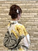 浴衣サイドお団子ヘア