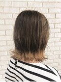 イメチェン/艶髪/ダークアッシュ/大人ミディアム/透明感ボブ