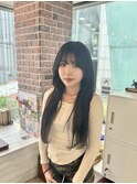 馴染ませエクステ　レイヤーエクステ　編み込み40 小顔　黒髪