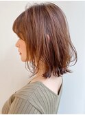 前髪 ウェーブミディアム メルティーカラー 似合わせカット"