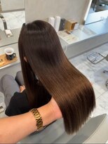 キング(K!ng)&nbsp;縮毛矯正髪質改善ハイライトレイヤーカット枚方美容室エクステ