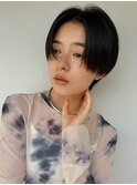 美髪 ブルーブラック イメチェン ショート 簡単スタイリング