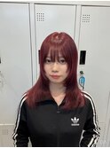 ボルドー×レイヤーカット