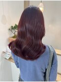 桑名ロングレイヤーカットロングヘアピンクブラウンカラー韓国