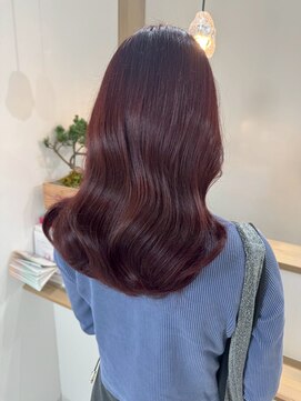 ビビバイベル(BiVi by BHEL) 桑名ロングレイヤーカットロングヘアピンクブラウンカラー韓国