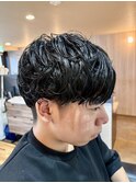 シャドウパーマ　マッシュ