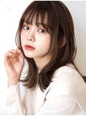 本厚木◎こなれミディ小顔くびれヘア髪質改善フェミニン前髪あり