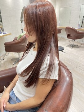 エアー 久留米(AIR) 【久留米】 ピンクブラウン/前髪カット/レイヤーカット