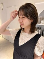アム(amu)&nbsp;髪質改善酸性ストレート/レイヤーボブ/フレンチバング/顔まわり