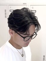 メンズヘアフェイス(Men's hair FACE。)&nbsp;刈り上げセンターパート/フェザーパーマ