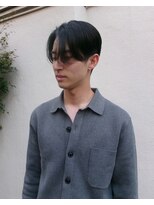 ヒントステーション フォーメンズ(HINTSTATION for Men's) 〈浅草 半個室〉 前下がりセンターパート