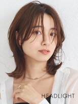 アローラ バイ ヘッドライト 横浜関内店(AROLA by HEADLIGHT)&nbsp;小顔魅せ大人ミディアムレイヤー似合わせウルフレイヤー前髪