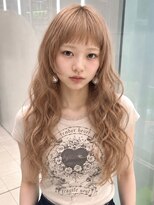 ノラ シンディ(NORA CYNDY)&nbsp;ブリーチハイトーンミルクティーベージュハッシュカットレイヤー