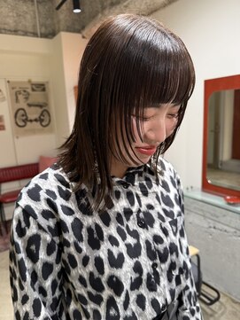 ノル 栄矢場町(nol) デザイン姫カット(顔周りカット/ウルフ/2段姫カット/ベージュ)