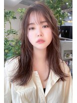 ヘアーズ ベリー 香椎店(hairs BERRY)&nbsp;前髪アンブレラカラーこなれミディイメチェンウェーブパーマ美髪