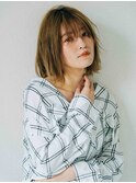 ナチュラル切りっぱなしボブ