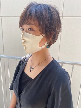 フロート 小阪店(float) ショコラブラウン_マロンベージュ Aラインボブ かきあげ