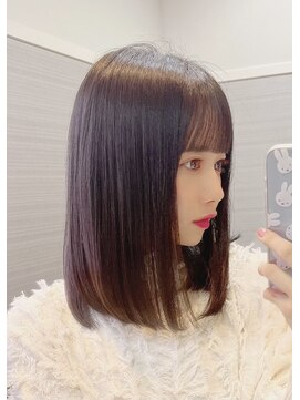 ロアナ 六本木(LOANA ROPPONGI) ロングボブ　ぱっつん　艶髪　まとまる　内巻き　【比嘉翼】