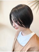 ダークグレージュ/ショートボブ/就活カラー