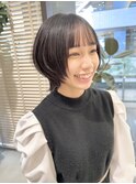 大人かわいい黒髪マッシュウルフ外ハネショートウルフ