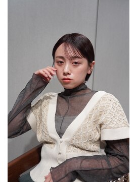 ダブル(W) まろやかなダークアッシュブラウン　ショートボブ　自由が丘