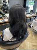グレーアッシュ×韓国風ロング