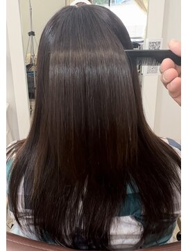 イントゥヘア(into hair) ワンカール小顔レイヤーカット☆髪質改善カラー☆アッシュカラー
