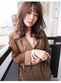 大人可愛いオーキッドベージュ×無造作パーマ×顔まわりレイヤー