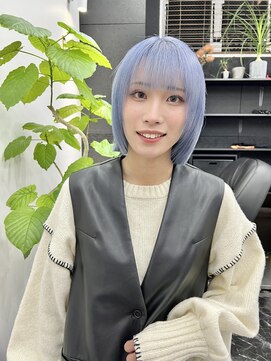 チュダック(ChuDuck) 韓国風《ペールブルー》ブリーチ/ケアブリーチ/ダブルカラー