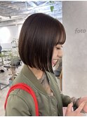 黒髪小顔ワンレンネビージュボブルフ新宿20代【Anzu】▲