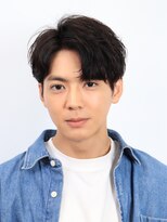 ネイビー(NAVY)&nbsp;好印象 ハーフバック 刈り上げマッシュ