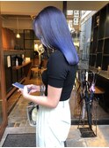 【ブリーチカラー】全頭ブリーチカラーで作るブルーカラー