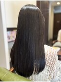 20代30代40代髪質改善☆透明感ある暗髪ストレート