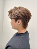 センターパート ダウンパーマ