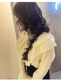 かわいいミディアムパーマ
