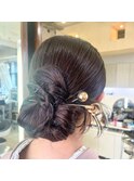 訪問着お着付けシニヨンヘアセット