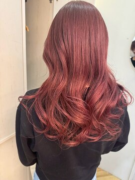 ジーナ 札幌大通(Zina) 髪質改善*カシスピンク*フェミニンロング【Zina 札幌大通】